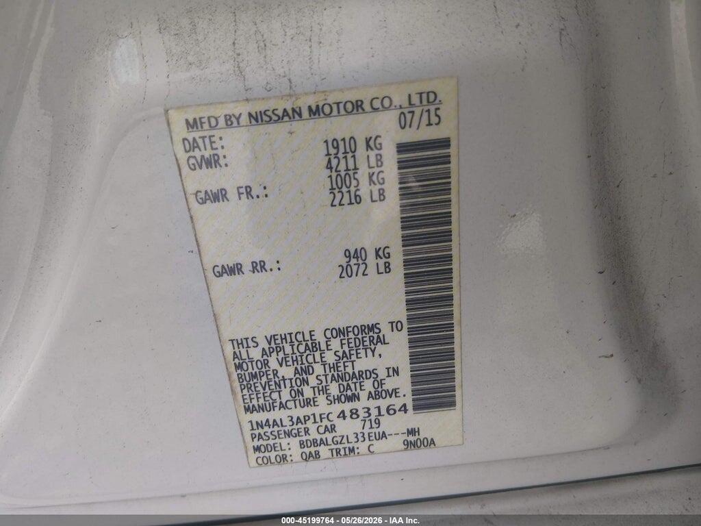 1N4AL3AP1FC483164 2015 NISSAN ALTIMA photo no. 9