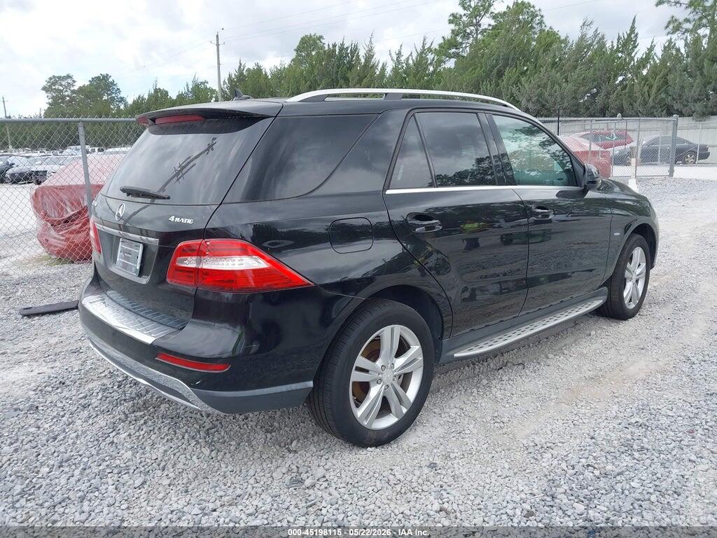 4JGDA5HB8CA011324 2012 MERCEDES-BENZ ML 350 photo no. 4