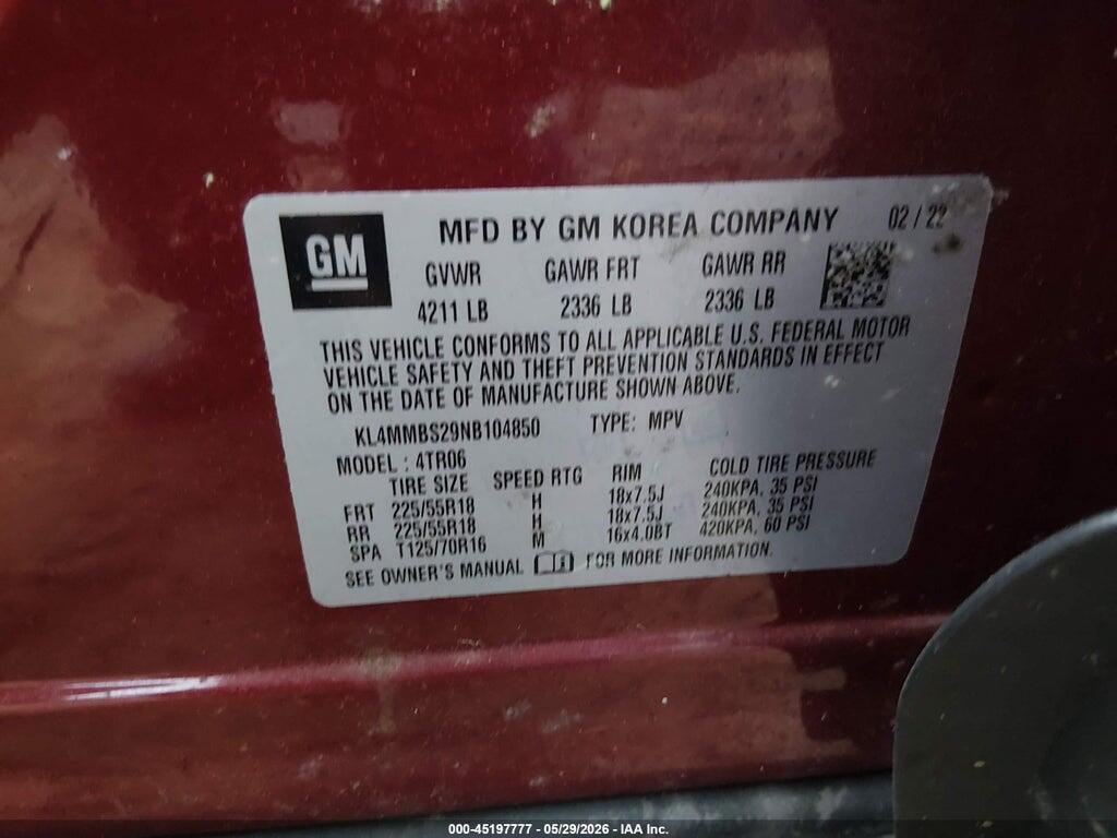 KL4MMBS29NB104850 2022 BUICK ENCORE GX photo no. 9