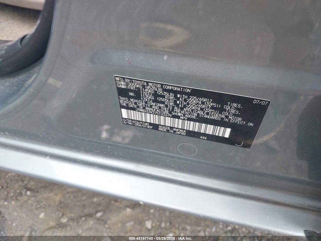 JTMBD33V275123379 2007 TOYOTA RAV4 photo no. 9