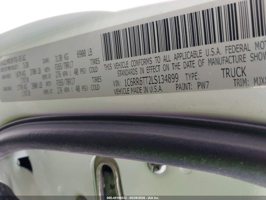 1C6RR6TT2LS134899 2020 RAM 1500 CLASSIC photo no. 9