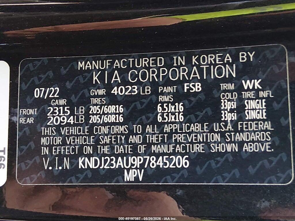 KNDJ23AU9P7845206 2023 KIA SOUL photo no. 9