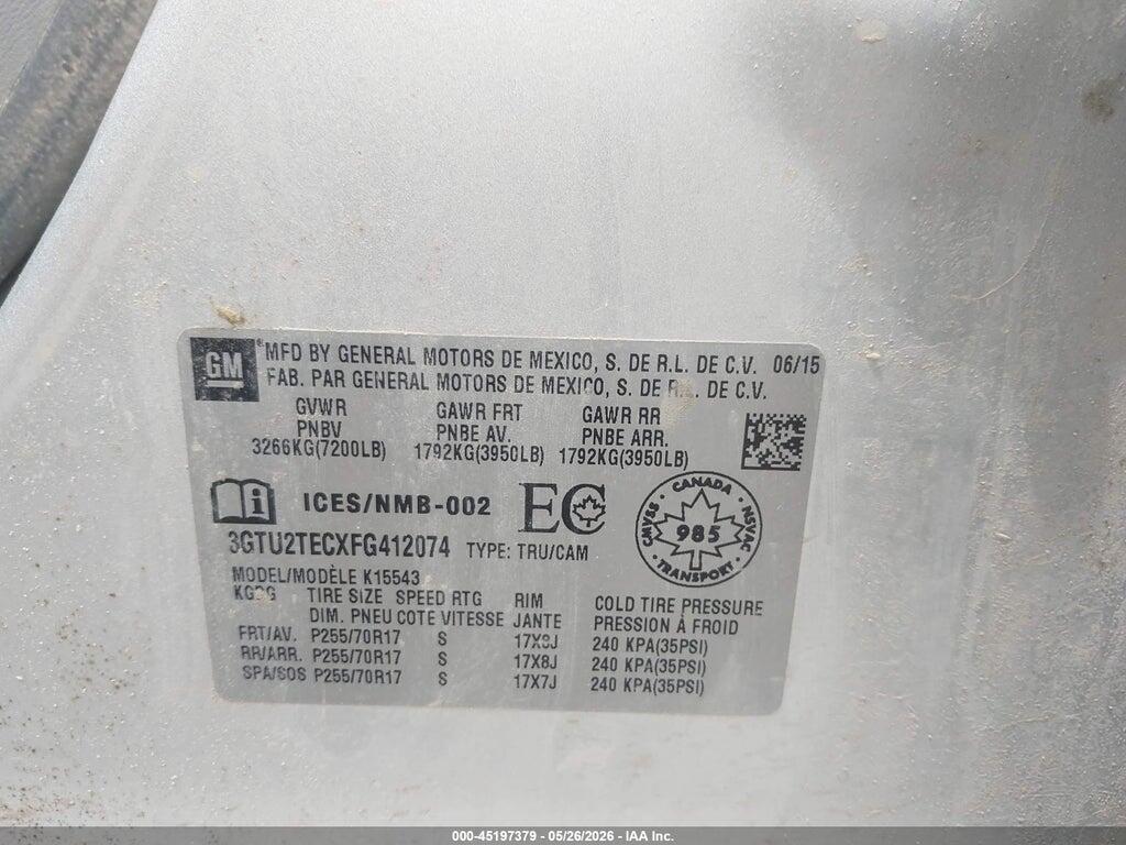 3GTU2TECXFG412074 2015 GMC SIERRA 1500 photo no. 9