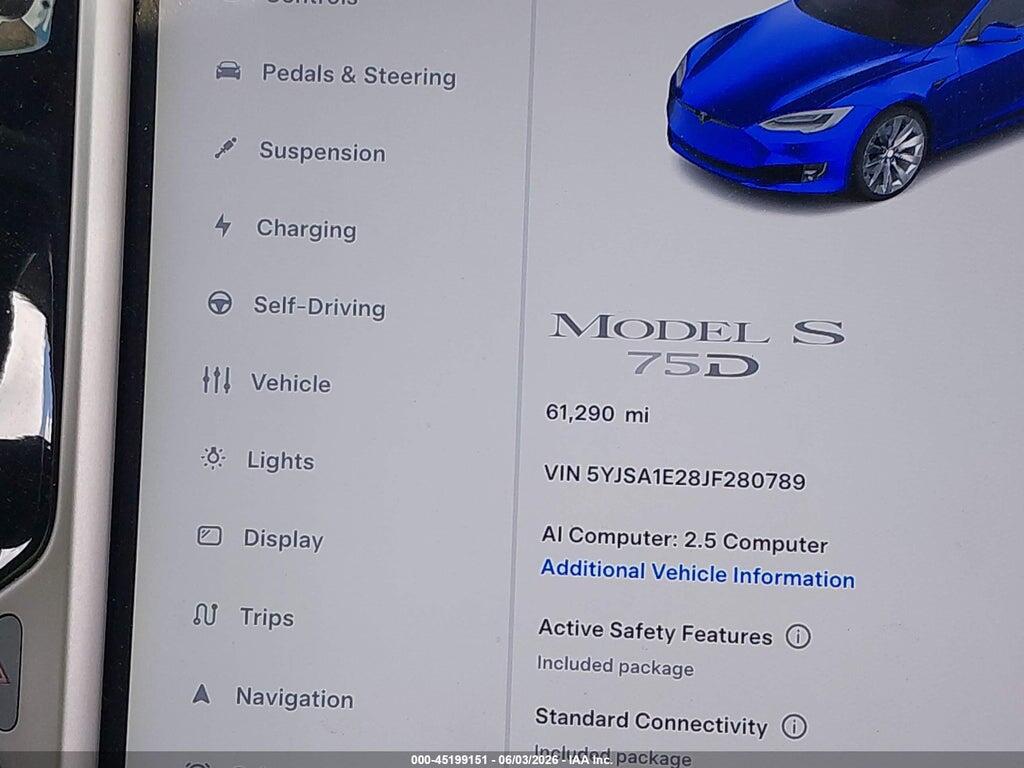 5YJSA1E28JF280789 2018 TESLA MODEL S photo no. 7