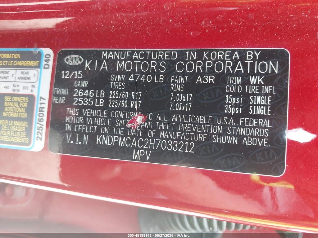 KNDPMCAC2H7033212 2017 KIA SPORTAGE photo no. 9