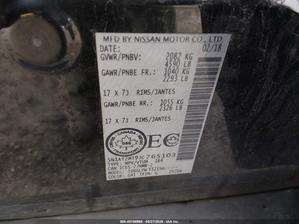 5N1AT2MT9JC765103 2018 NISSAN ROGUE photo no. 9