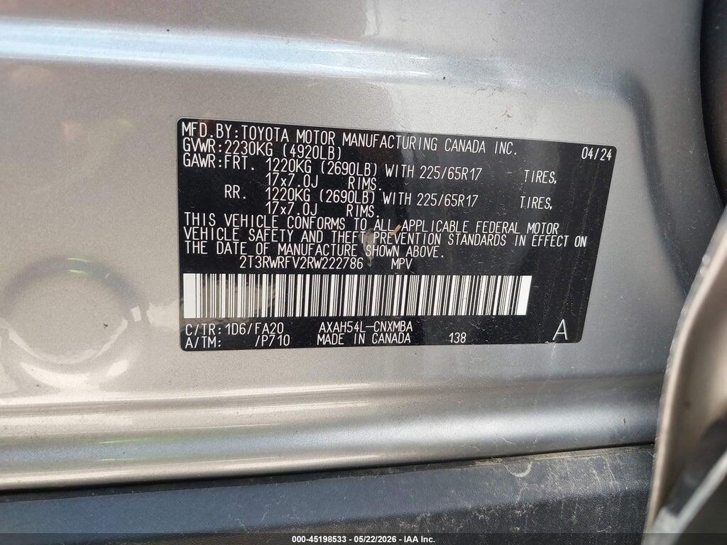 2T3RWRFV2RW222786 2024 TOYOTA RAV4 HYBRID photo no. 9