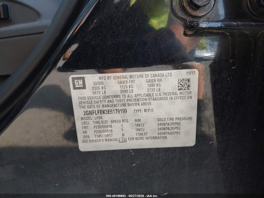 2GNFLFEK3E6179199 2014 CHEVROLET EQUINOX photo no. 9