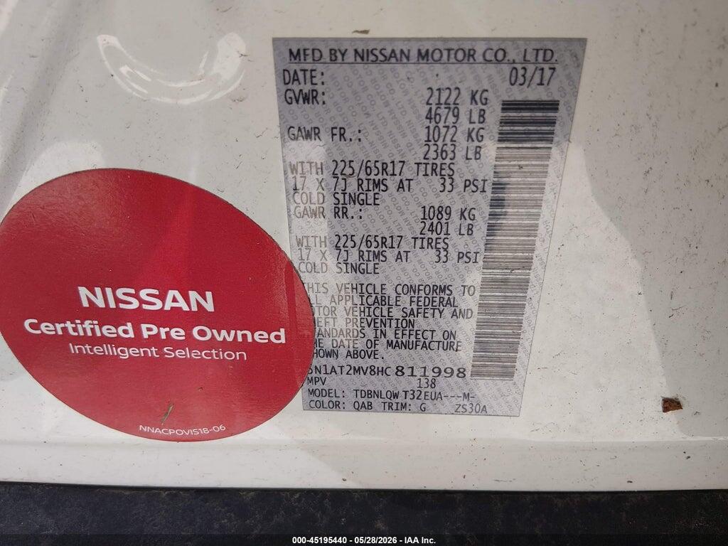 5N1AT2MV8HC811998 2017 NISSAN ROGUE photo no. 9