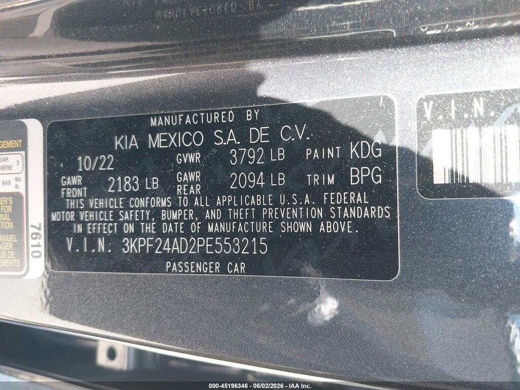 3KPF24AD2PE553215 2023 KIA FORTE photo no. 9