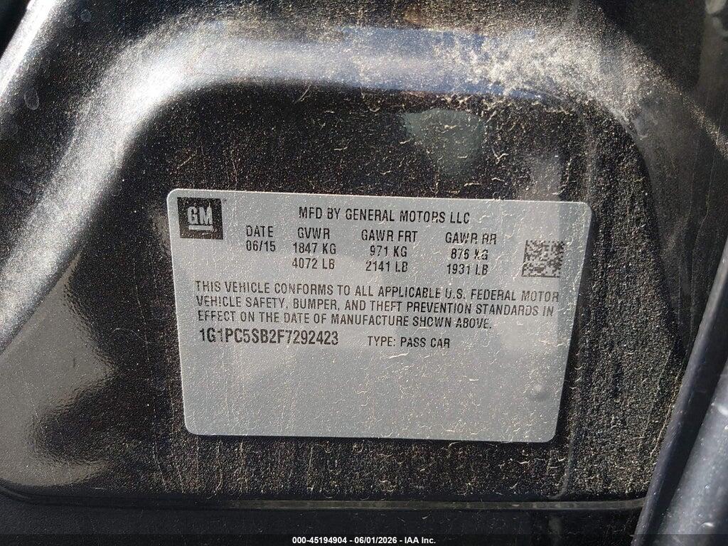 1G1PC5SB2F7292423 2015 CHEVROLET CRUZE photo no. 9