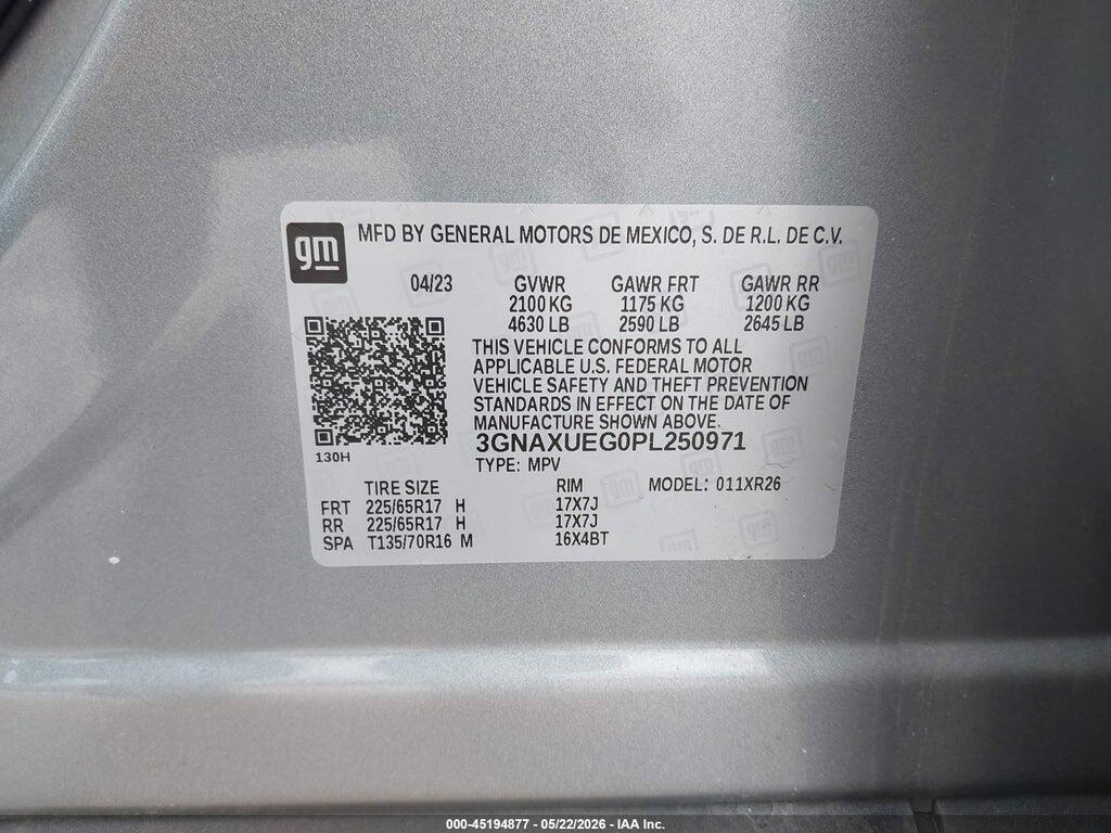 3GNAXUEG0PL250971 2023 CHEVROLET EQUINOX photo no. 9