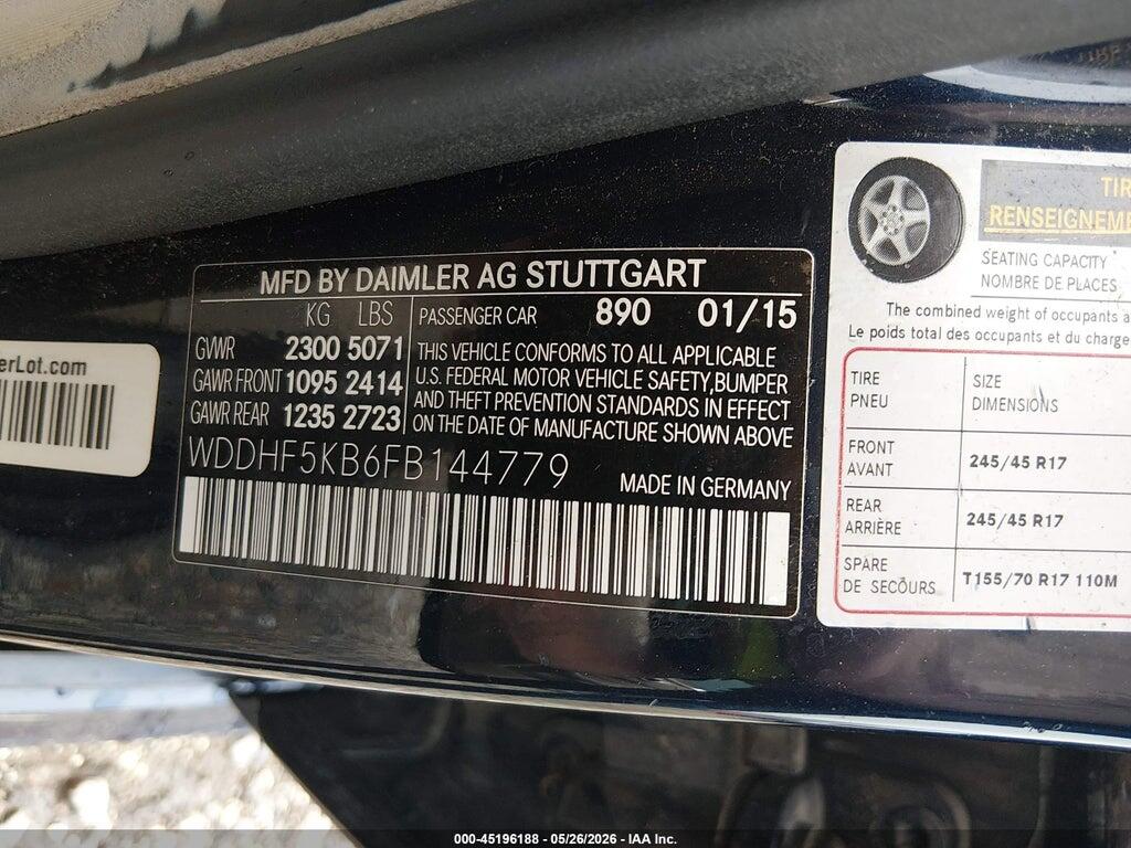 WDDHF5KB6FB144779 2015 MERCEDES-BENZ E 350 photo no. 9