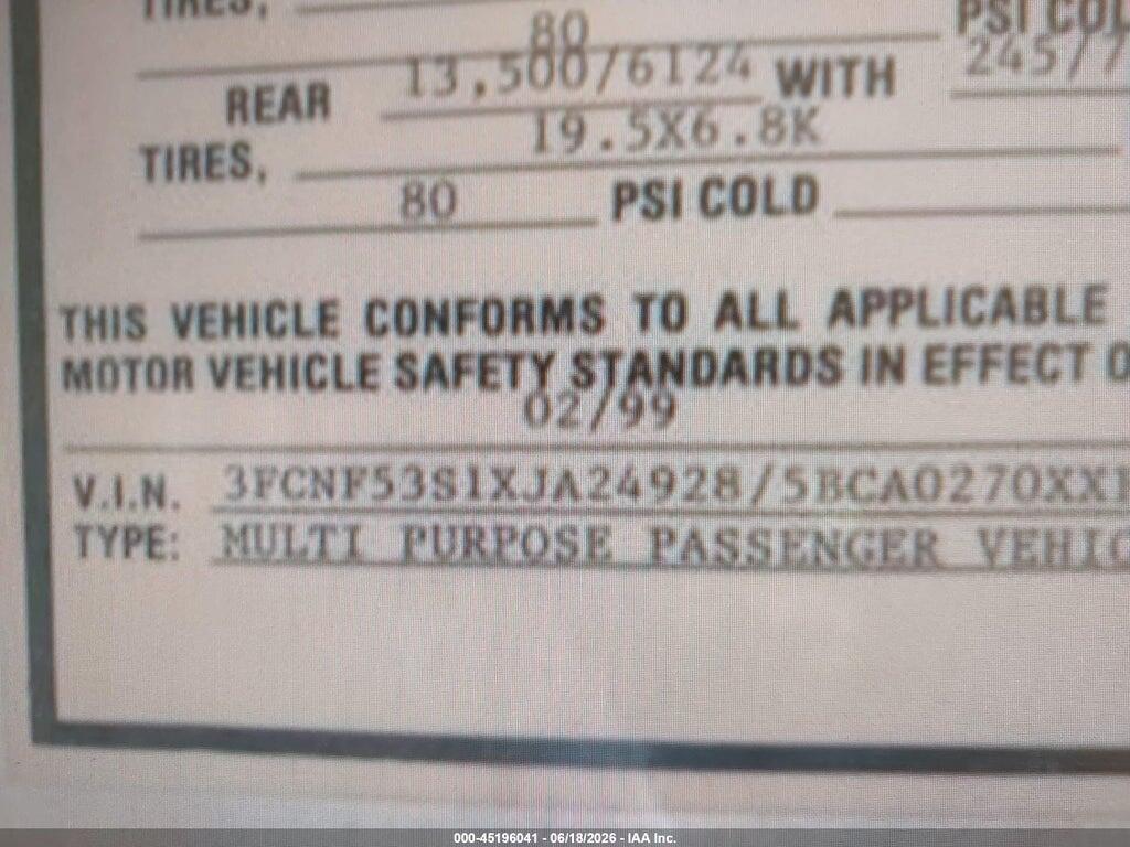 3FCNF53S1XJA24928 1999 FORD F550 photo no. 9