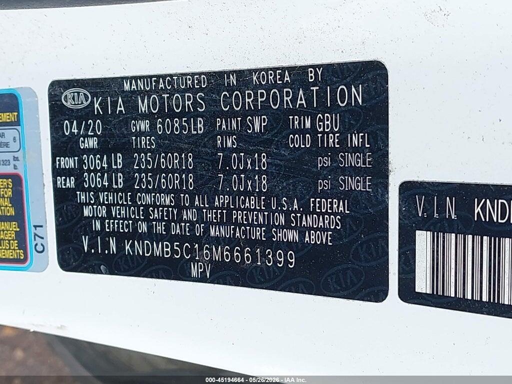 KNDMB5C16M6661399 2021 KIA SEDONA photo no. 9