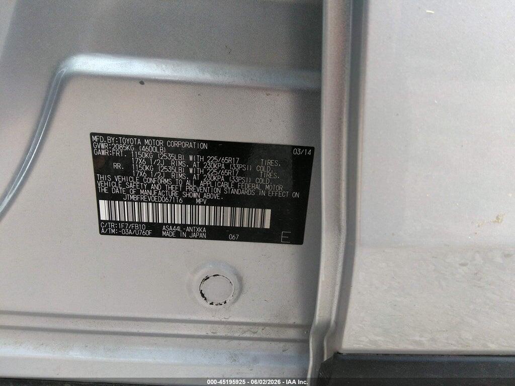 JTMBFREV0ED067116 2014 TOYOTA RAV4 photo no. 9