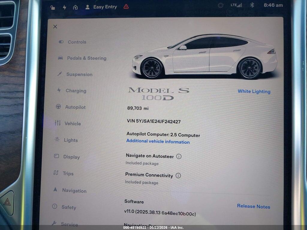 5YJSA1E24JF242427 2018 TESLA MODEL S photo no. 7