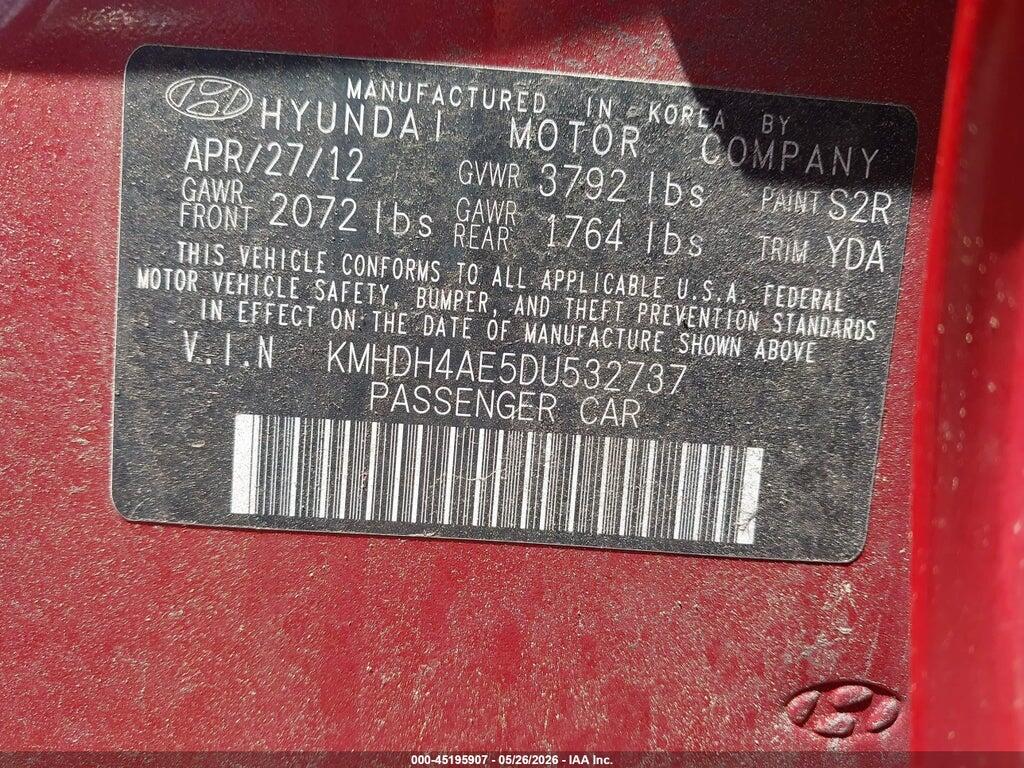 KMHDH4AE5DU532737 2013 HYUNDAI ELANTRA photo no. 9