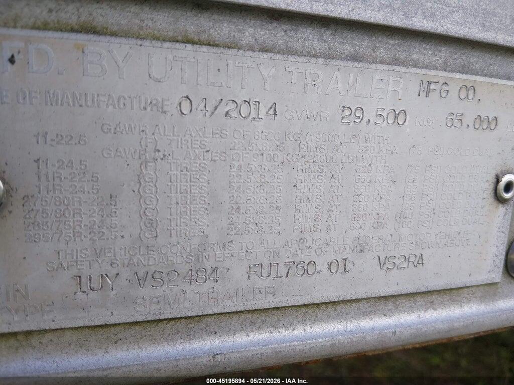 1UYVS2484FU176001 2015 UTILITY TRAILER MFG UNKNOWN photo no. 9