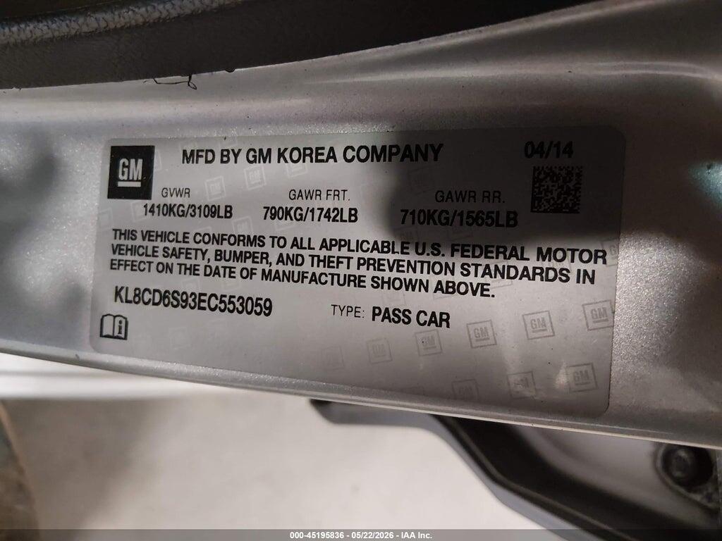 KL8CD6S93EC553059 2014 CHEVROLET SPARK photo no. 9