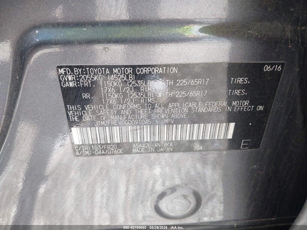 JTMZFREV0GD091045 2016 TOYOTA RAV4 photo no. 9