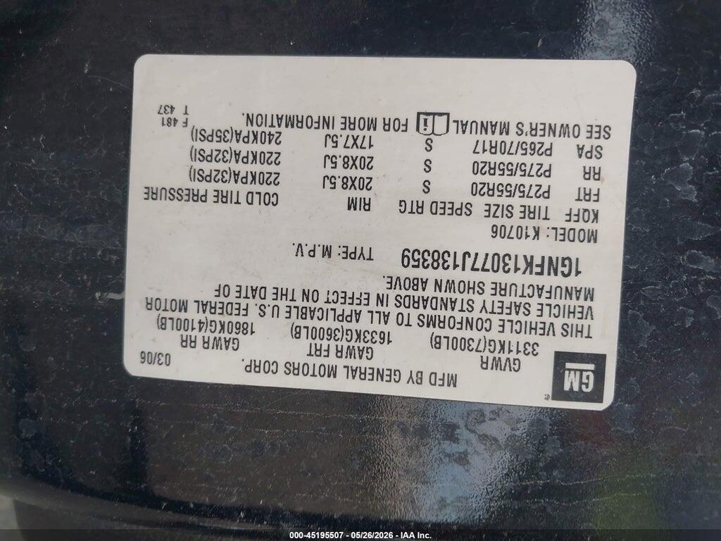 1GNFK13077J138359 2007 CHEVROLET TAHOE photo no. 9