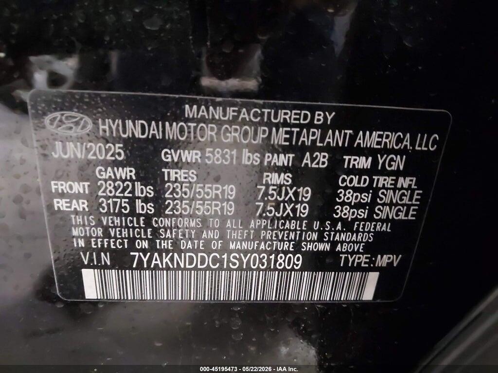 7YAKNDDC1SY031809 2025 HYUNDAI IONIQ 5 photo no. 9