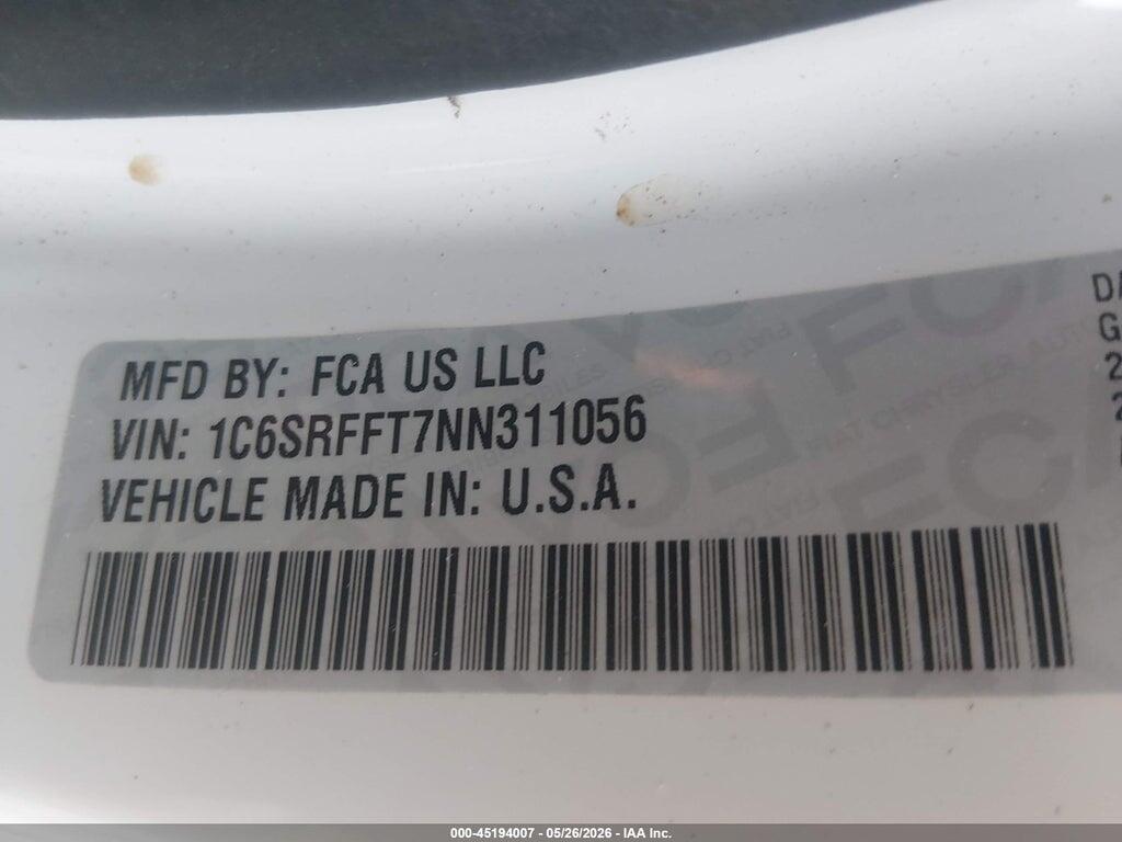 1C6SRFFT7NN311056 2022 RAM 1500 photo no. 9