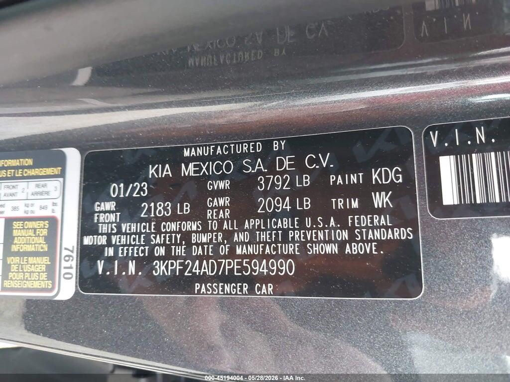 3KPF24AD7PE594990 2023 KIA FORTE photo no. 9