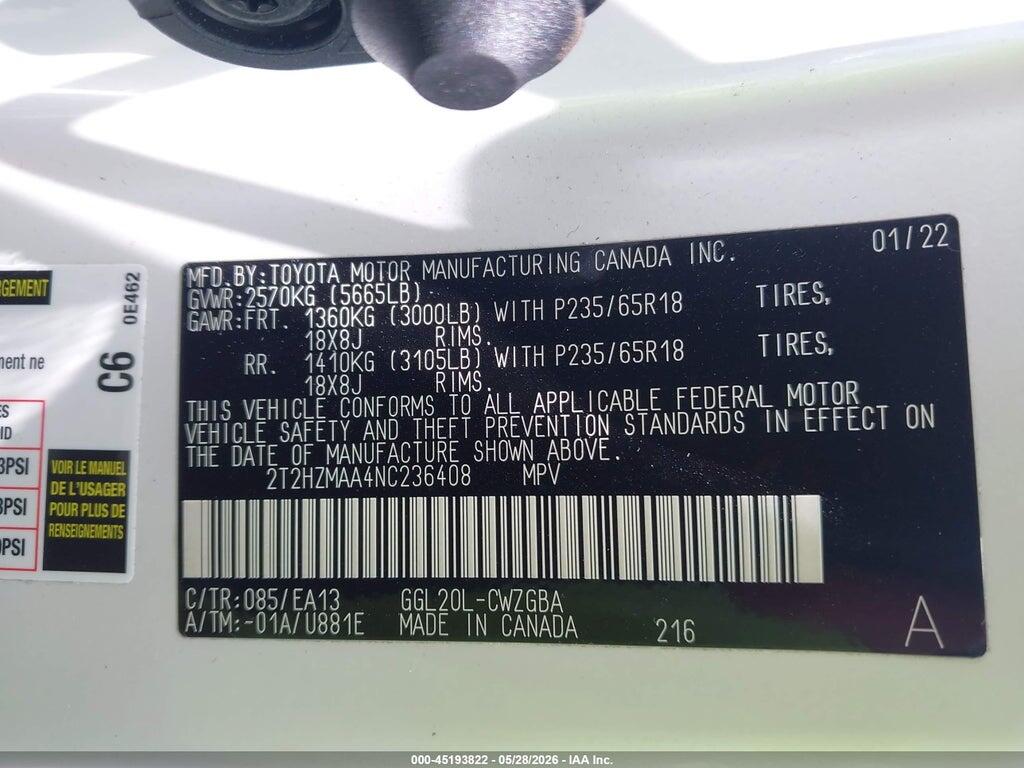 2T2HZMAA4NC236408 2022 LEXUS RX 350 photo no. 9