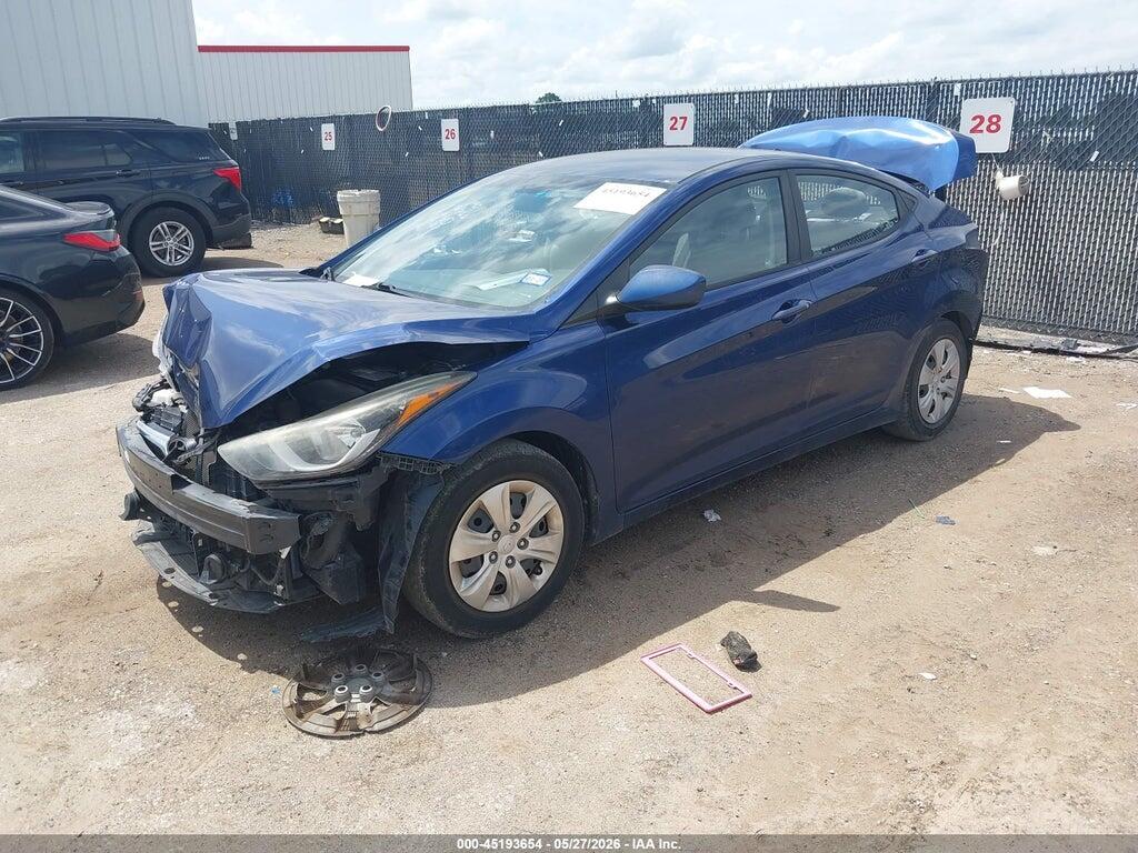 5NPDH4AE1GH736230 2016 HYUNDAI ELANTRA photo no. 2