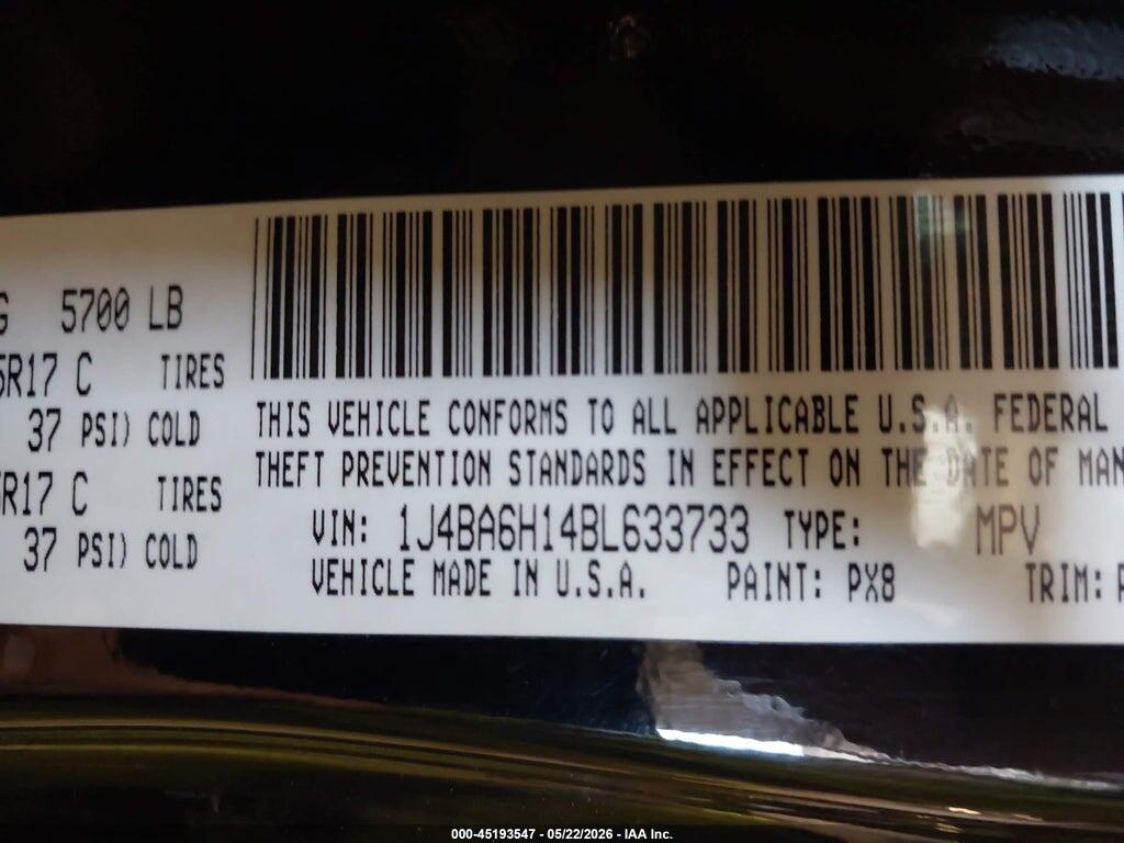 1J4BA6H14BL633733 2011 JEEP WRANGLER UNLIMITED photo no. 9