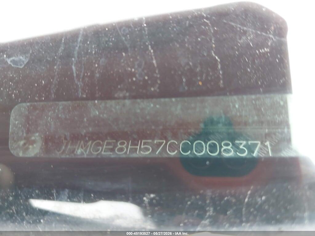 JHMGE8H57CC008371 2012 HONDA FIT photo no. 9