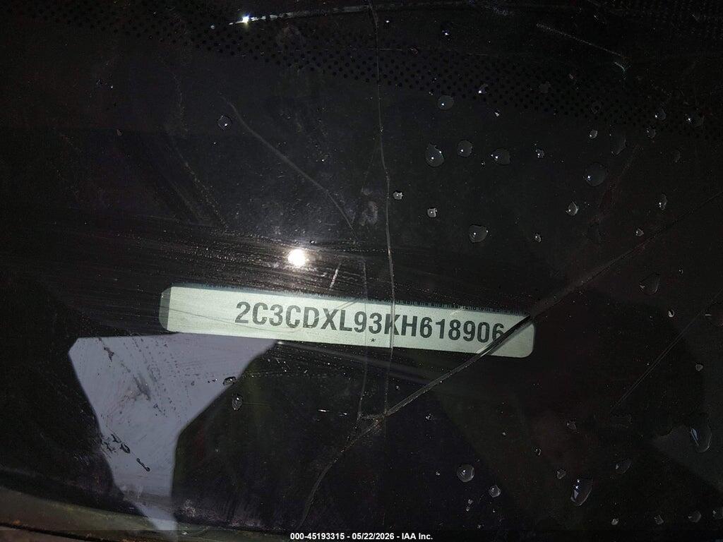 2C3CDXL93KH618906 2019 DODGE CHARGER photo no. 9