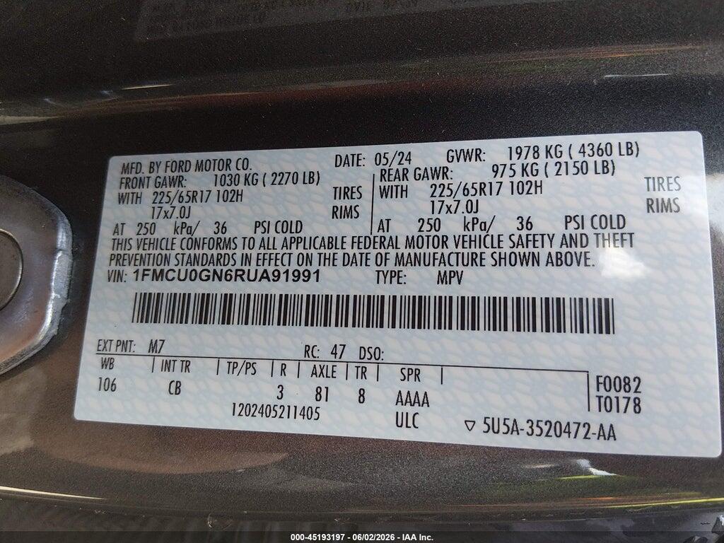 1FMCU0GN6RUA91991 2024 FORD ESCAPE photo no. 9
