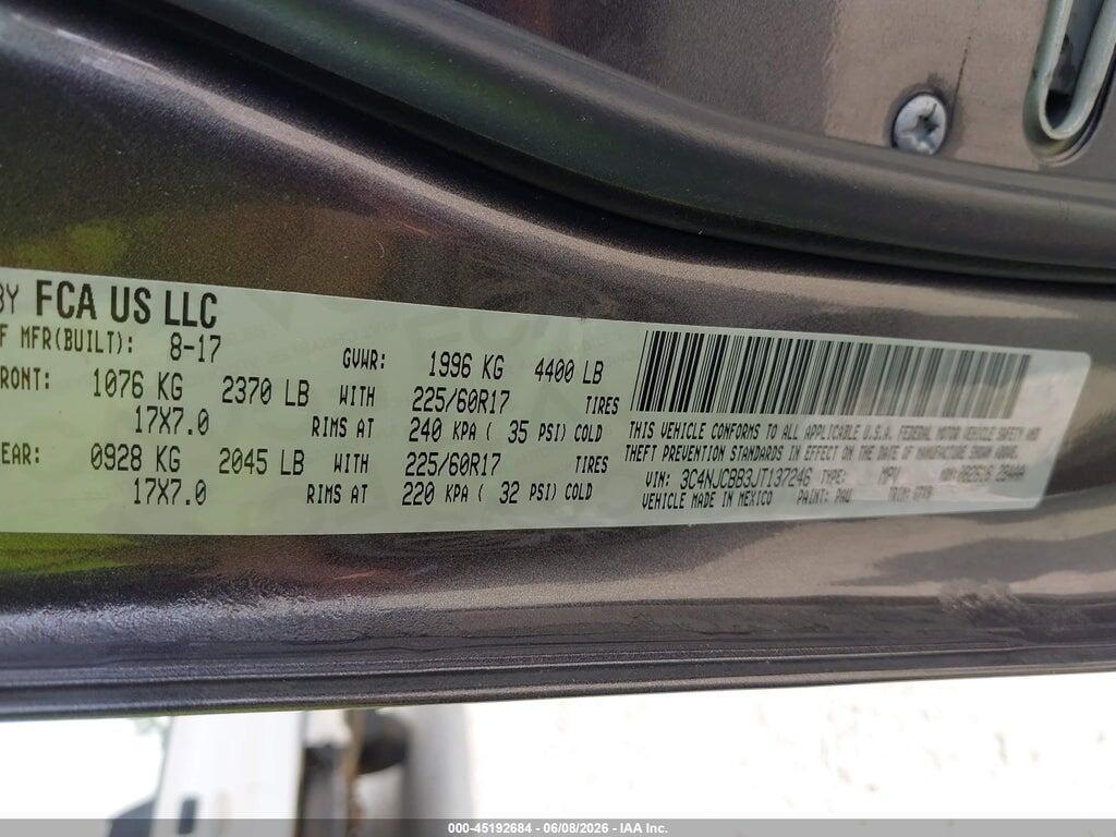 3C4NJCBB3JT137246 2018 JEEP COMPASS photo no. 9