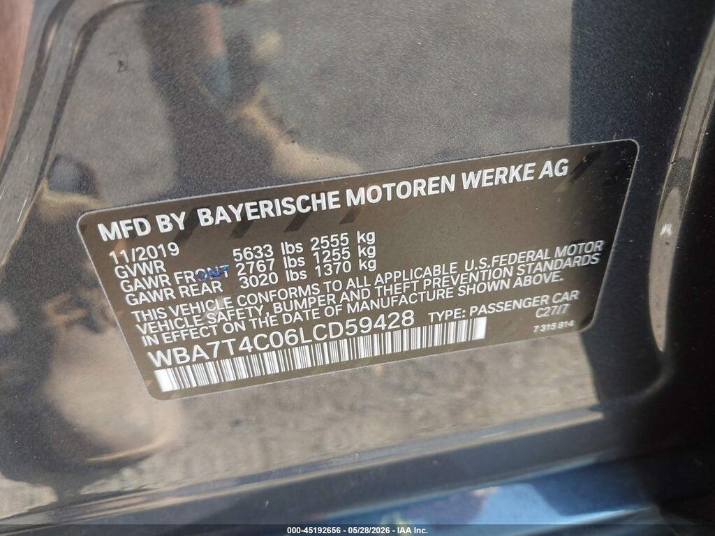 WBA7T4C06LCD59428 2020 BMW 740I photo no. 9