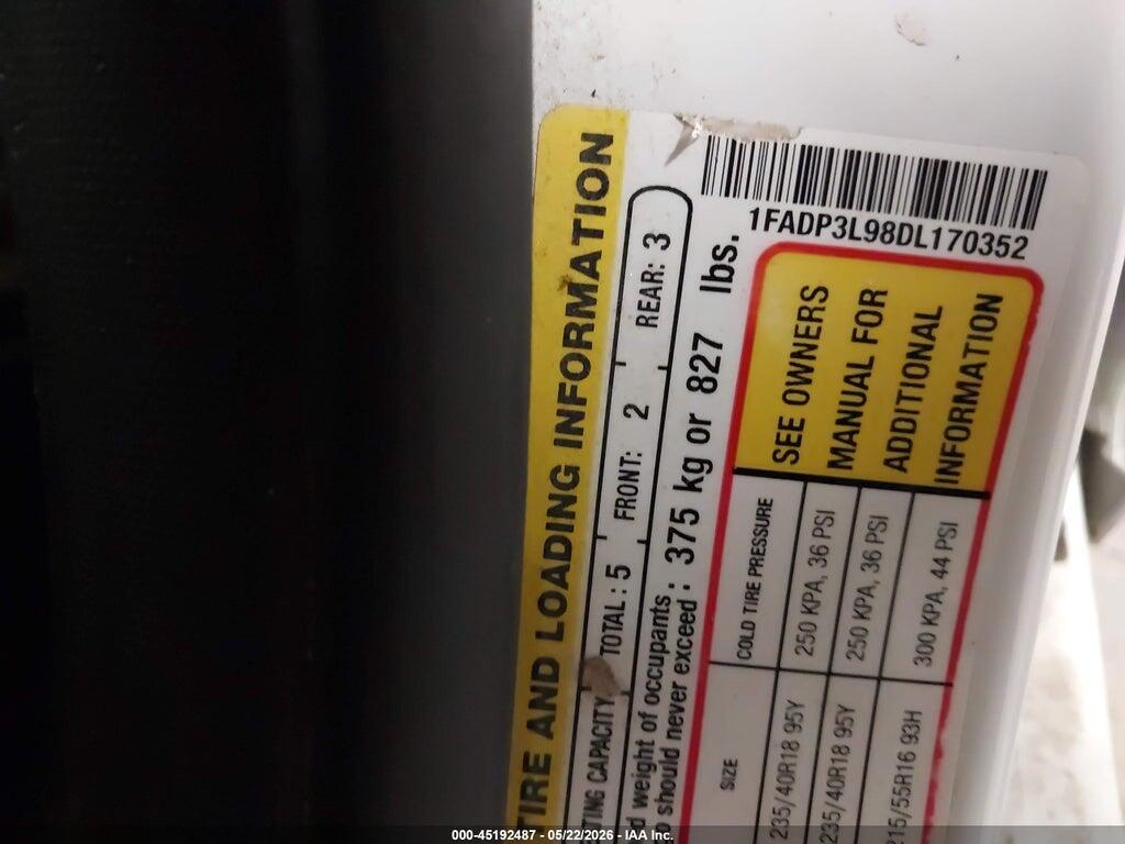 1FADP3L98DL170352 2013 FORD FOCUS ST photo no. 9