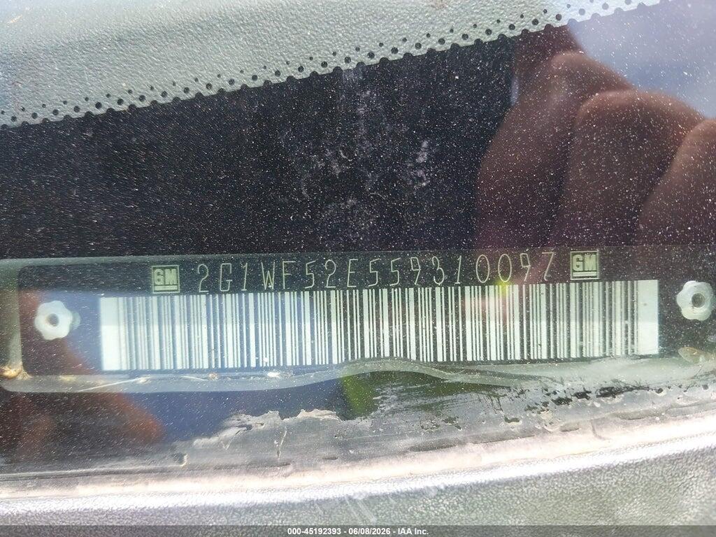 2G1WF52E559310097 2005 CHEVROLET IMPALA photo no. 9