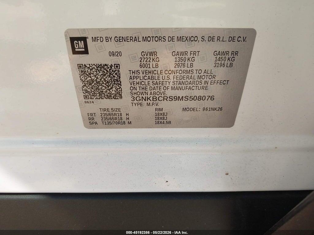 3GNKBCRS9MS508076 2021 CHEVROLET BLAZER photo no. 9