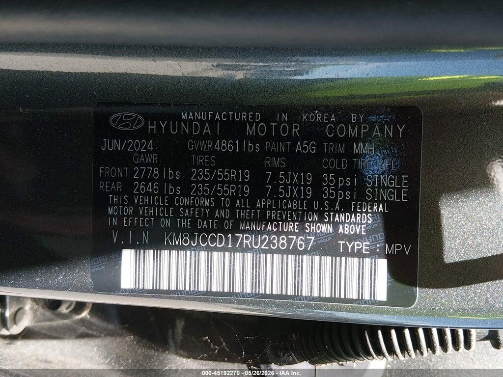 KM8JCCD17RU238767 2024 HYUNDAI TUCSON HYBRID photo no. 9
