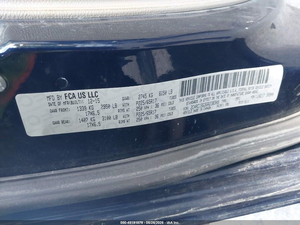 2C4RC1BG3GR238309 2016 CHRYSLER TOWN & COUNTRY photo no. 9