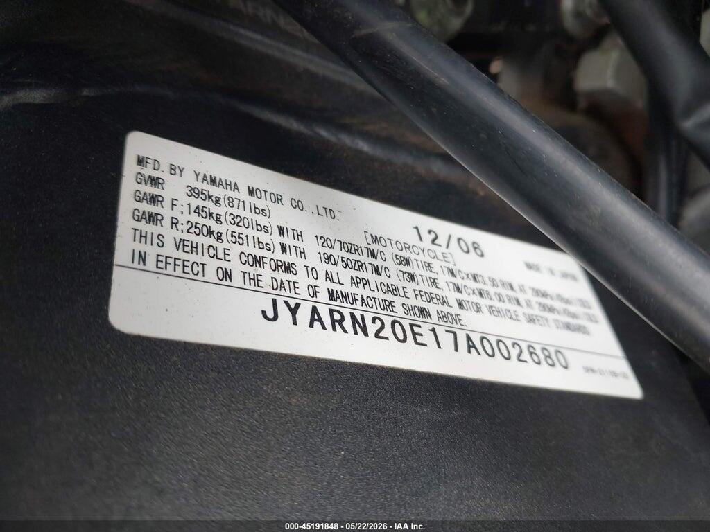 JYARN20E17A002680 2007 YAMAHA YZFR1 photo no. 10