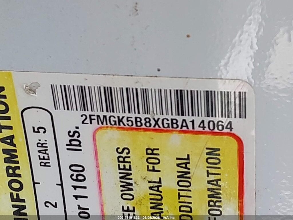 2FMGK5B8XGBA14064 2016 FORD FLEX photo no. 9