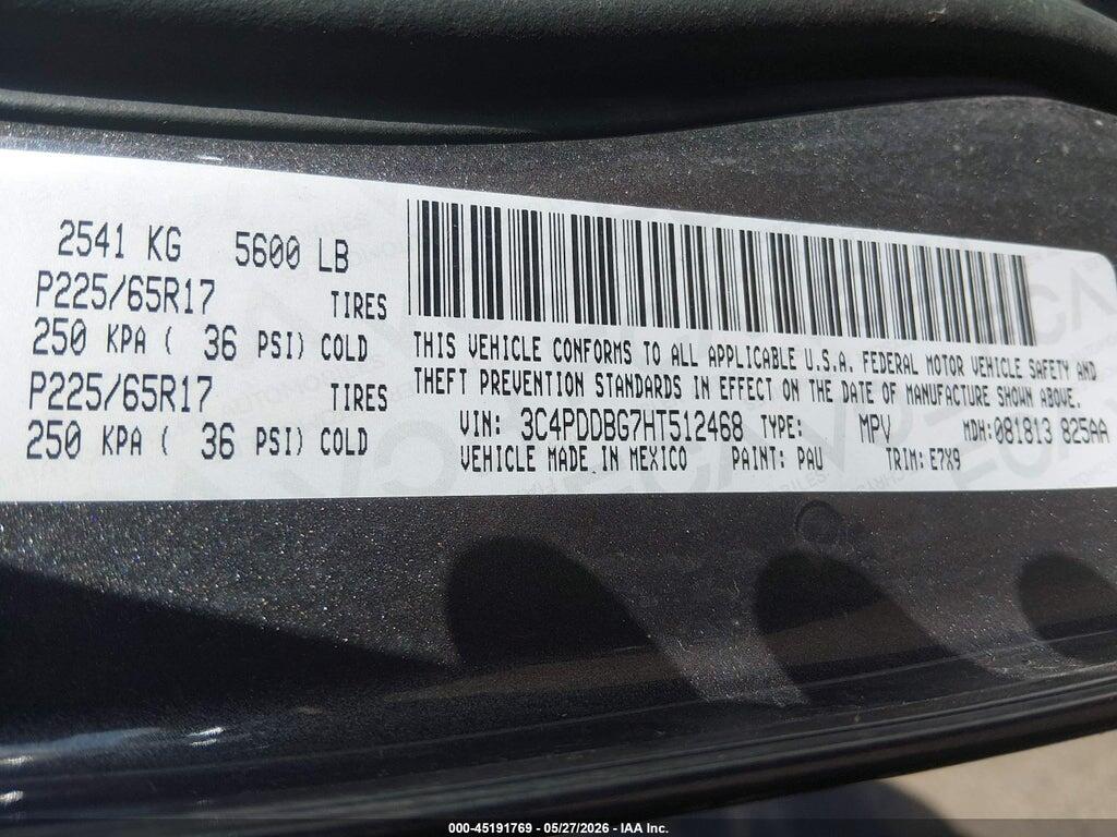 3C4PDDBG7HT512468 2017 DODGE JOURNEY photo no. 9