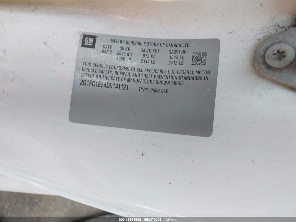 2G1FC1E34D9141121 2013 CHEVROLET CAMARO photo no. 9
