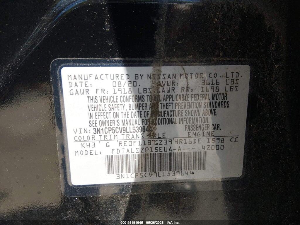 3N1CP5CV9LL539644 2020 NISSAN KICKS photo no. 9
