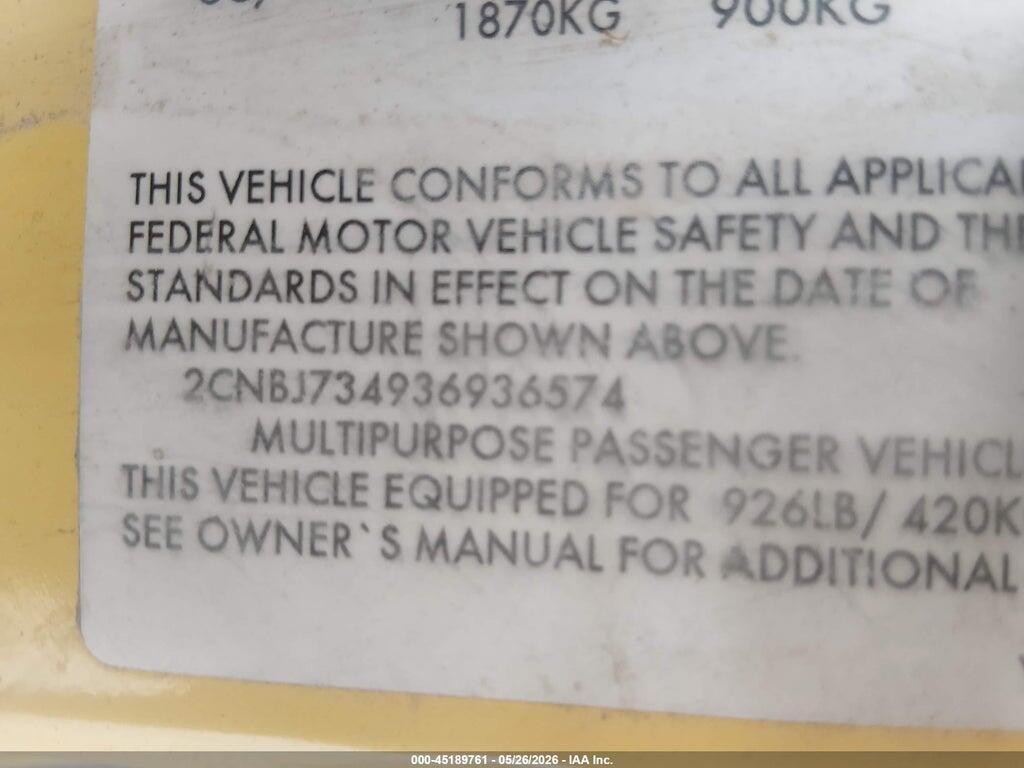 2CNBJ734936936574 2003 CHEVROLET TRACKER photo no. 9