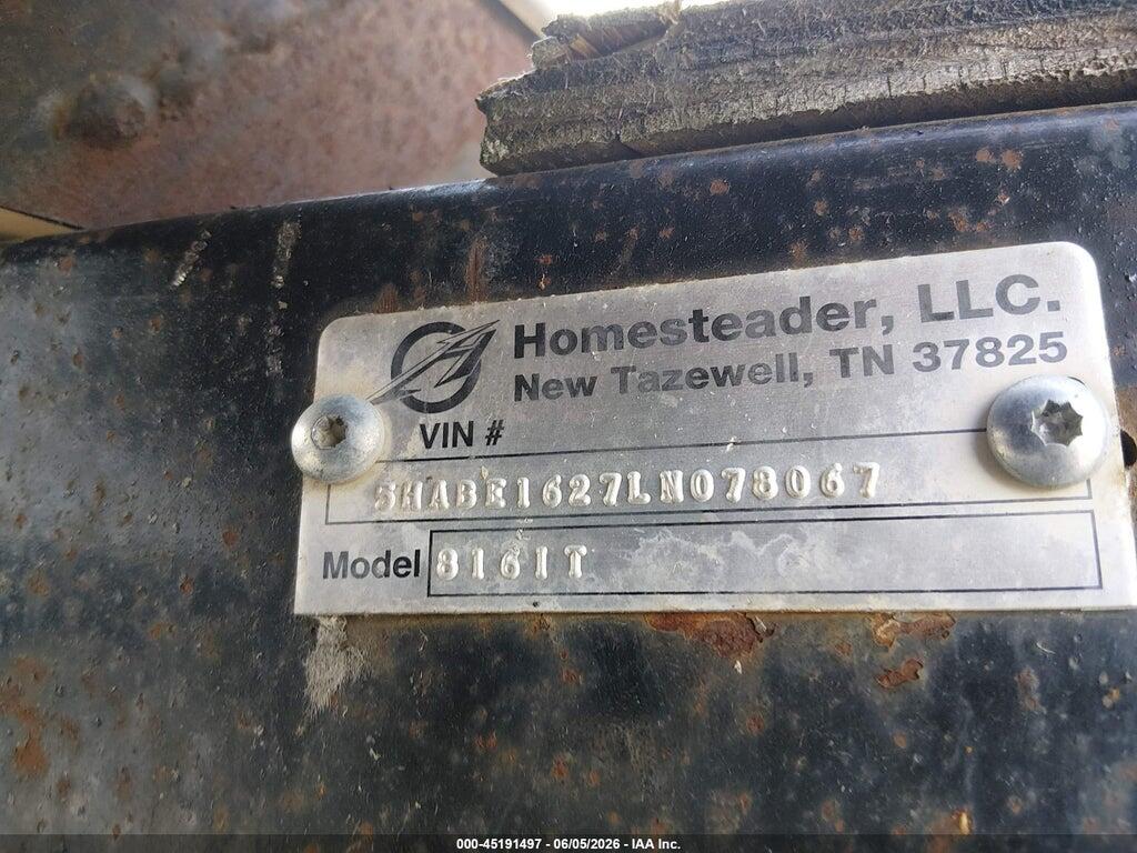 5HABE1627LN078067 2020 HOMESTEADER 16' ENCLOSED TRAILER photo no. 9