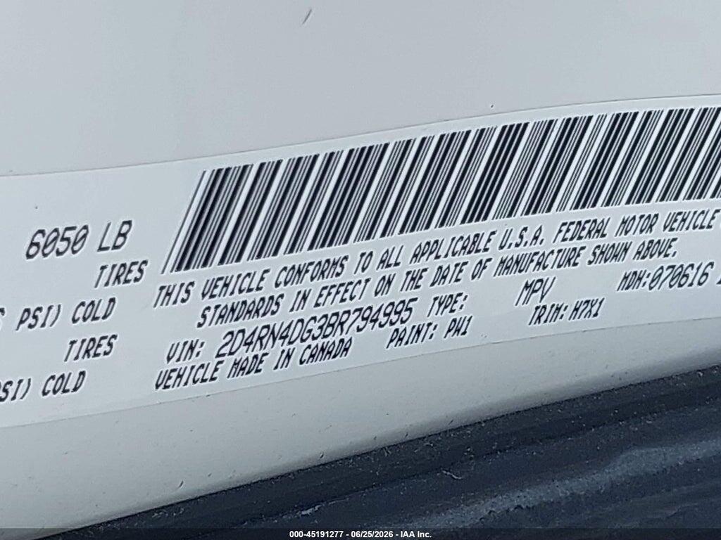 2D4RN4DG3BR794995 2011 DODGE GRAND CARAVAN photo no. 9